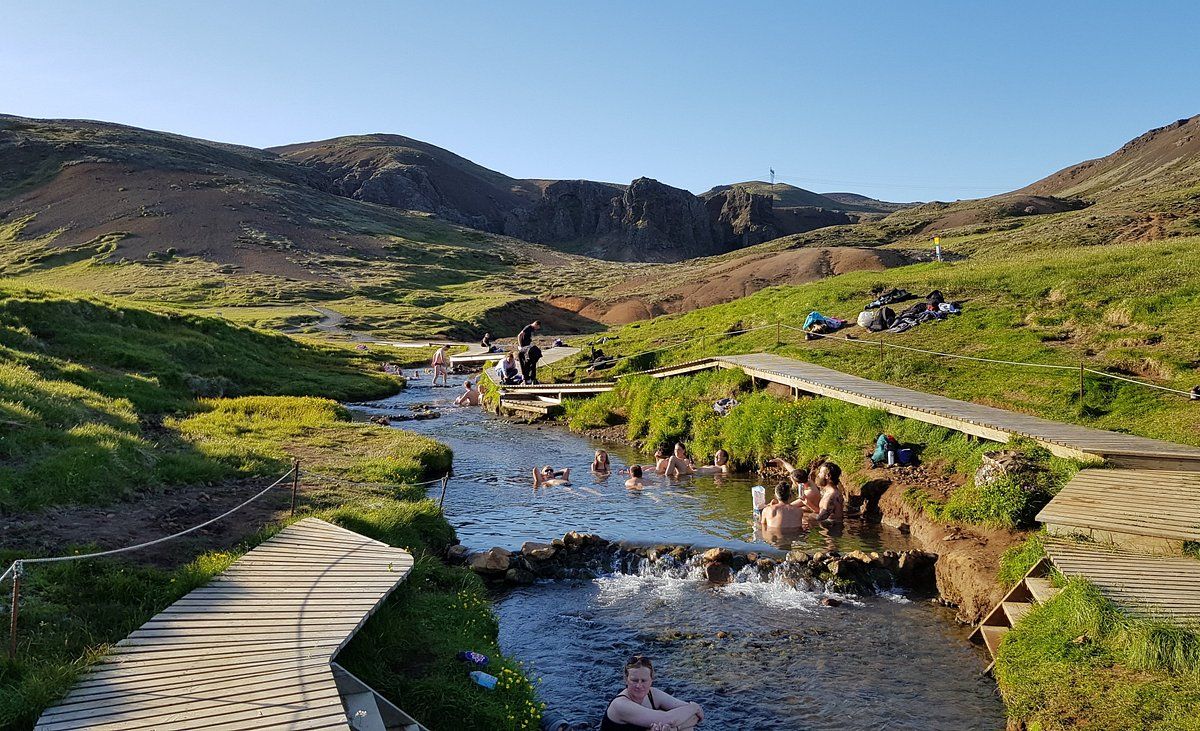 Reykjadalur hot spring hike, Iceland