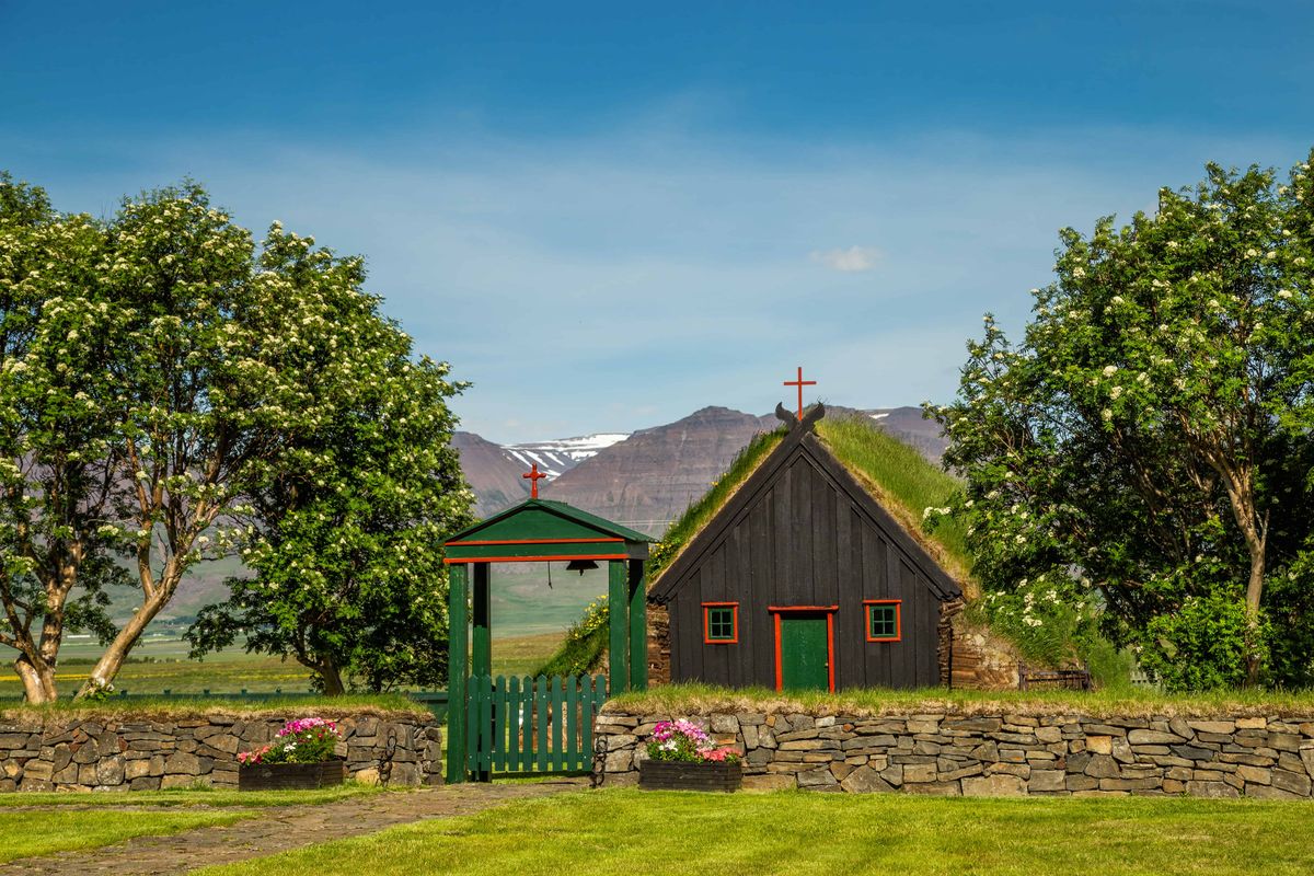 Víðimýrarkirkja Turf Church, Iceland