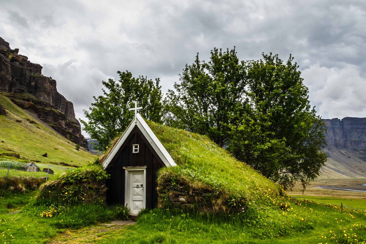 Núpsstaður Turf Church, Iceland